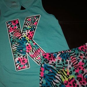 Justice pajamas shorts set Sz 8